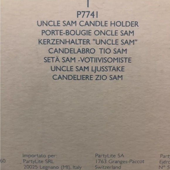 NIB Uncle Sam Candle Holder - Picture 6 of 7